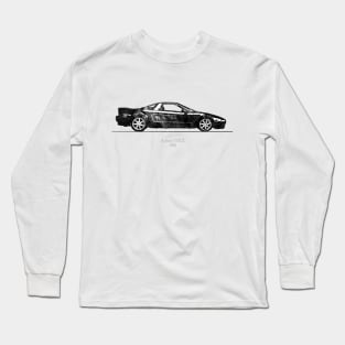 Acura NSX 1990 Watercolor Illustration - pb Long Sleeve T-Shirt